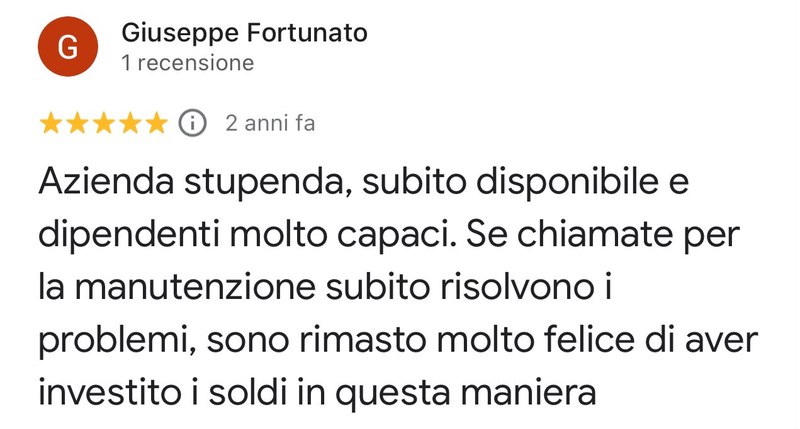 Recensione Google cliente New Energy 2