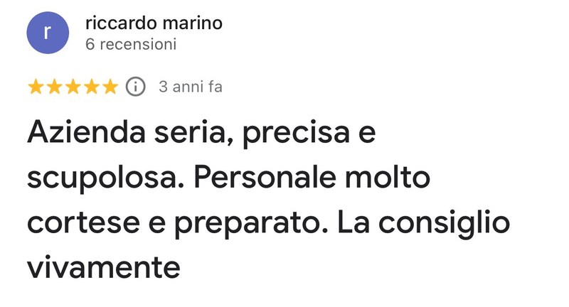 Recensione Google cliente New Energy 4