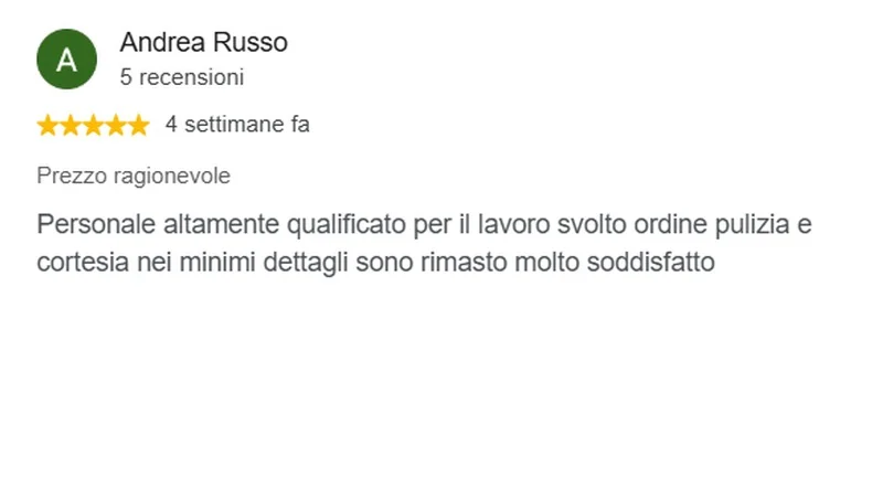 Recensione Google cliente New Energy 16