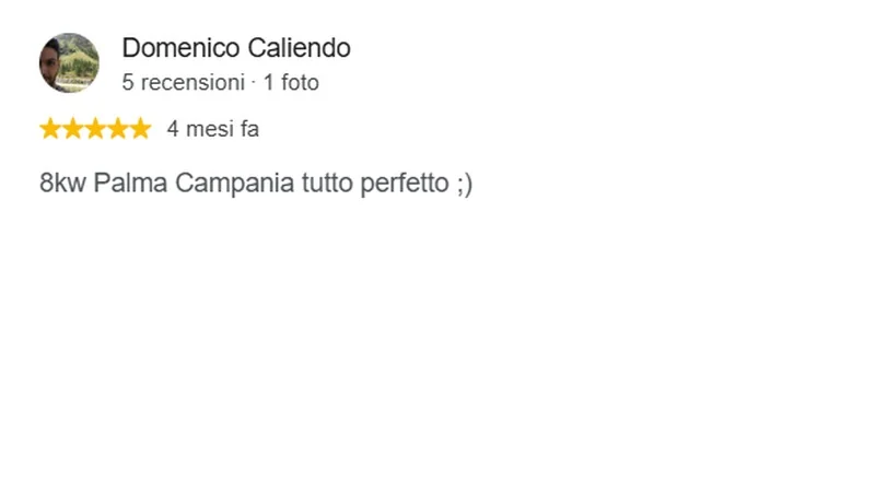 Recensione Google cliente New Energy 17